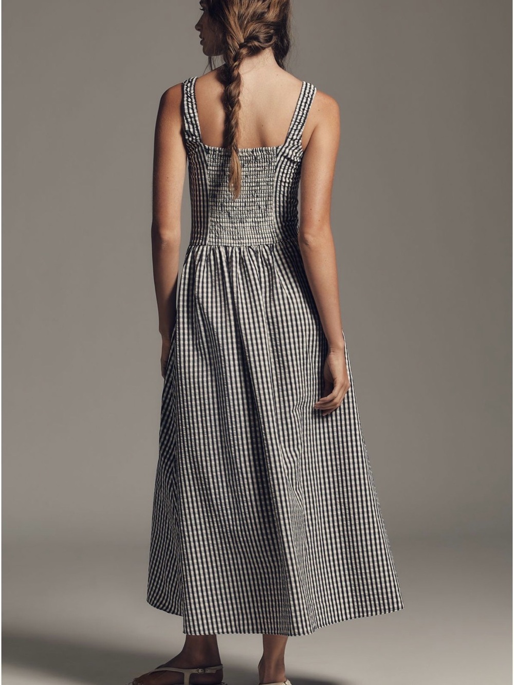 Anthropologie ASTR The Label Temperance A-Line Milkmaid Maxi Dress Sz M petite - Picture 3 of 4